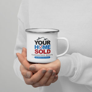 Enamel Coffee Mug with Your Home Sold Guaranteed Realty Logo